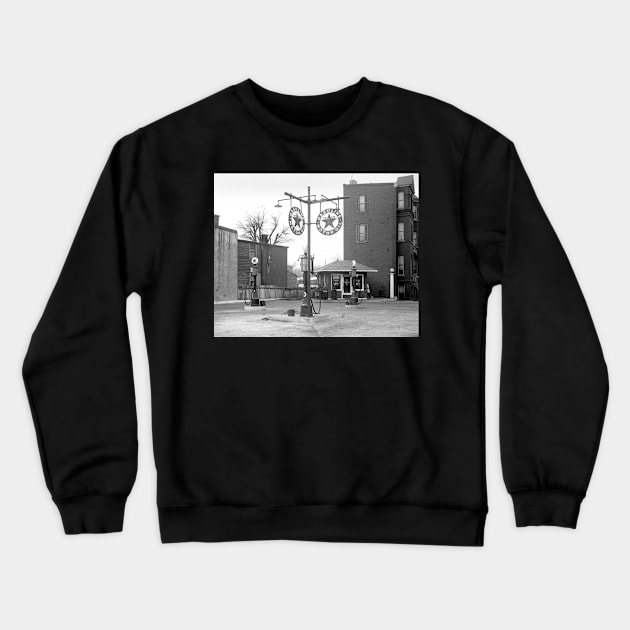 Corner Gas Station, 1925. Vintage Photo Crewneck Sweatshirt by historyphoto